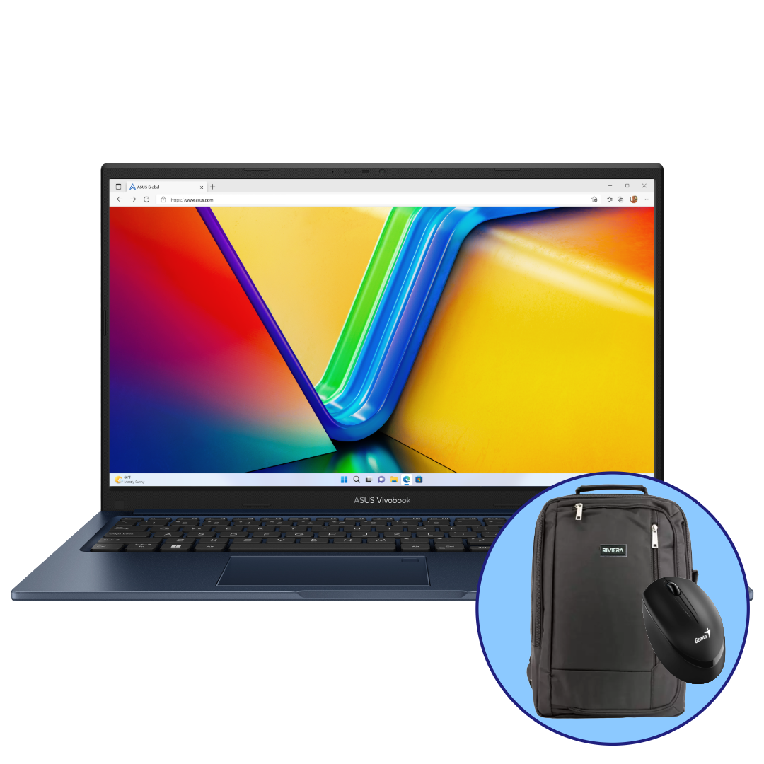 Portátil Asus - Vivobook X1504V + Morral PC Riviera + Mouse Genius