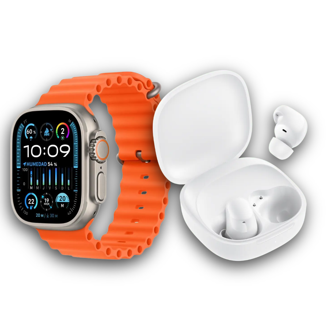 Combo Sport: Smartwatch Ultra 2 Econó + Xiaomi Buds 6 Play