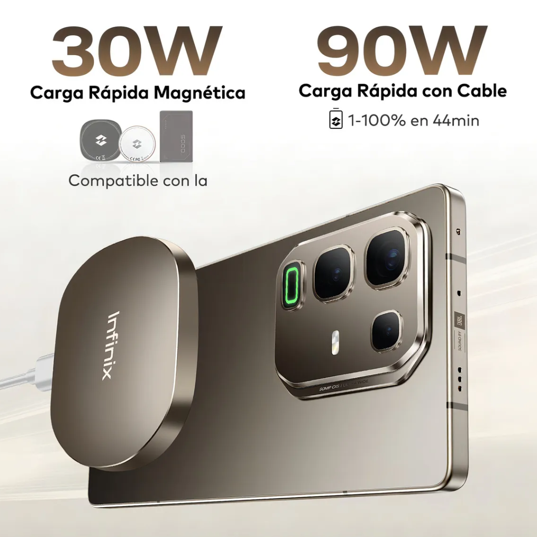 Celular Infinix -  Note 50 Pro (256GB) + Cargador Magnetico y Earbuds Genius