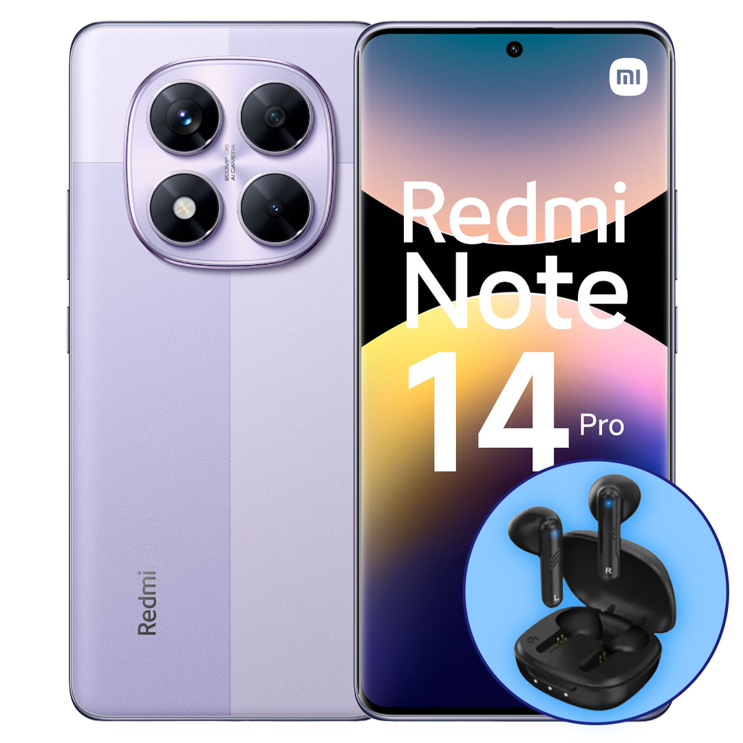 Celular Xiaomi Redmi Note 14 Pro 4G (256GB) + Earbuds Genius