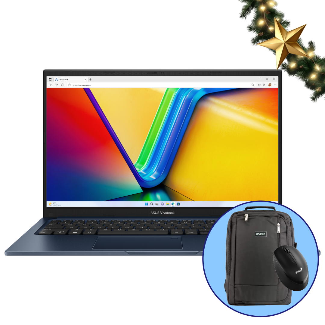 Portátil Asus - Vivobook X1504V + Morral PC Riviera + Mouse Genius