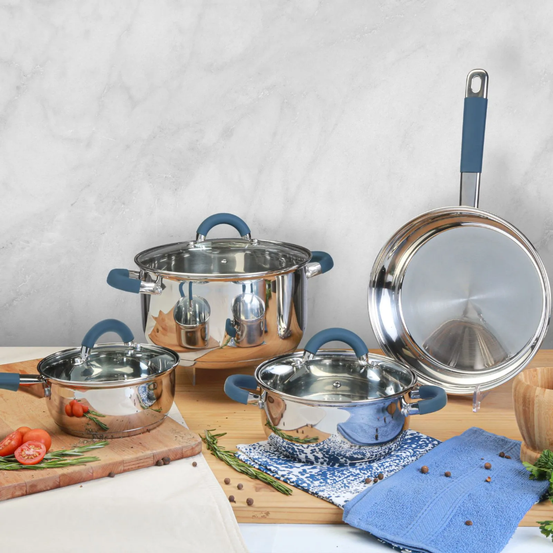 Bateria Home Elements - Acero Inoxidable 7 Piezas