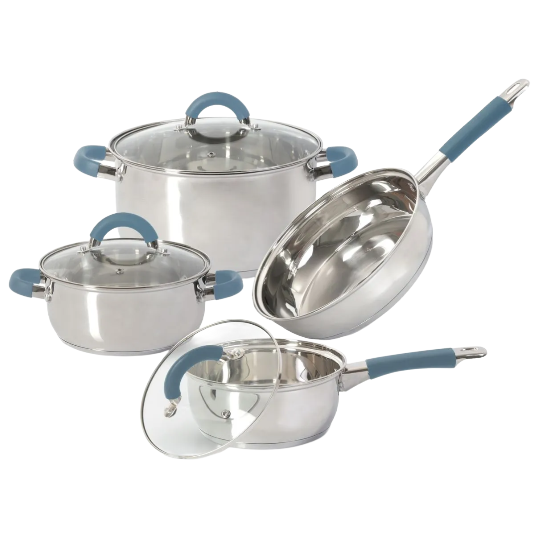 Bateria Home Elements - Acero Inoxidable 7 Piezas